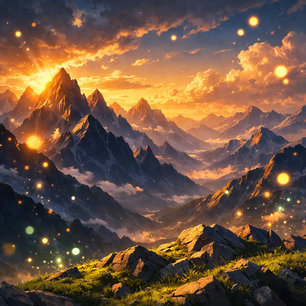 Paisagem de montanhas Blue Summit — fundo do casino social
